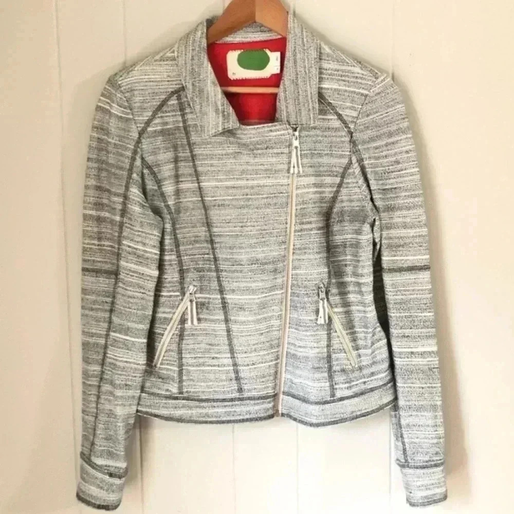 NWT Anthropologie Caitlin Knit Moto Jacket Sz Med​​ - Picture 3 of 8